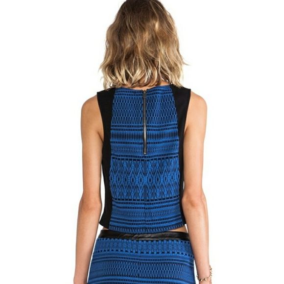 🌹Sanctuary Women's Blue Geo Crop Shell - Picture 4 of 6